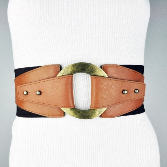 BCBGMaxAzria Accessories - BCBG WAIST BELT WIDE BROWN VEGAN LEATHER FRONT BCBGMaxAzria Accessories - BCBG WAIST BELT WIDE BROWN VEGAN LEATHER FRONT